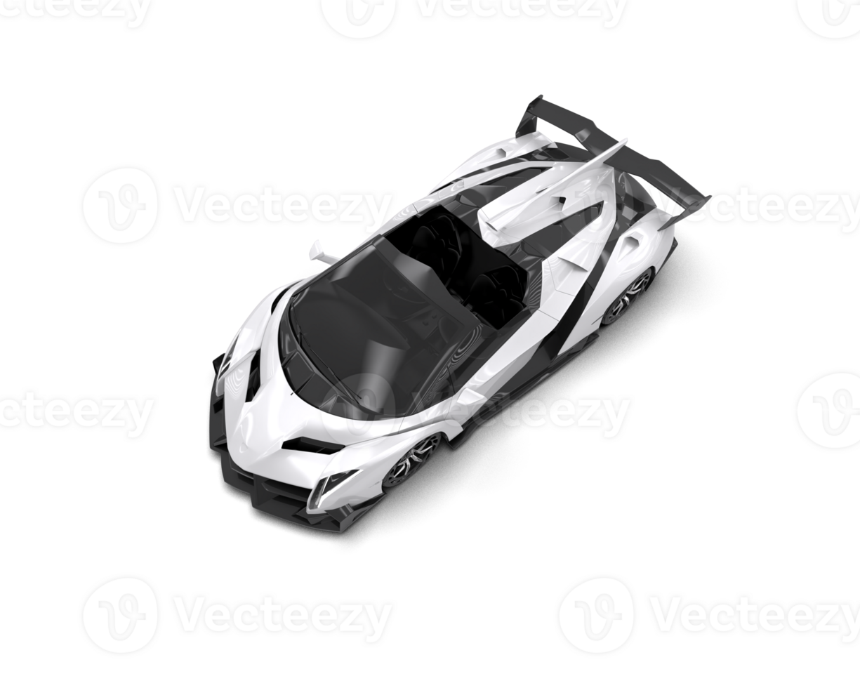 Realistic sport car isolated on background. 3d rendering - illustration png