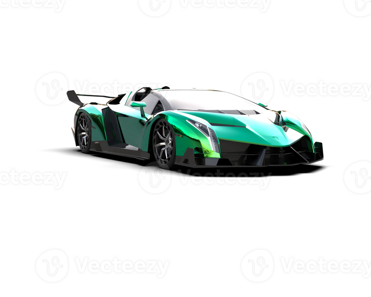 Realistic sport car isolated on background. 3d rendering - illustration png