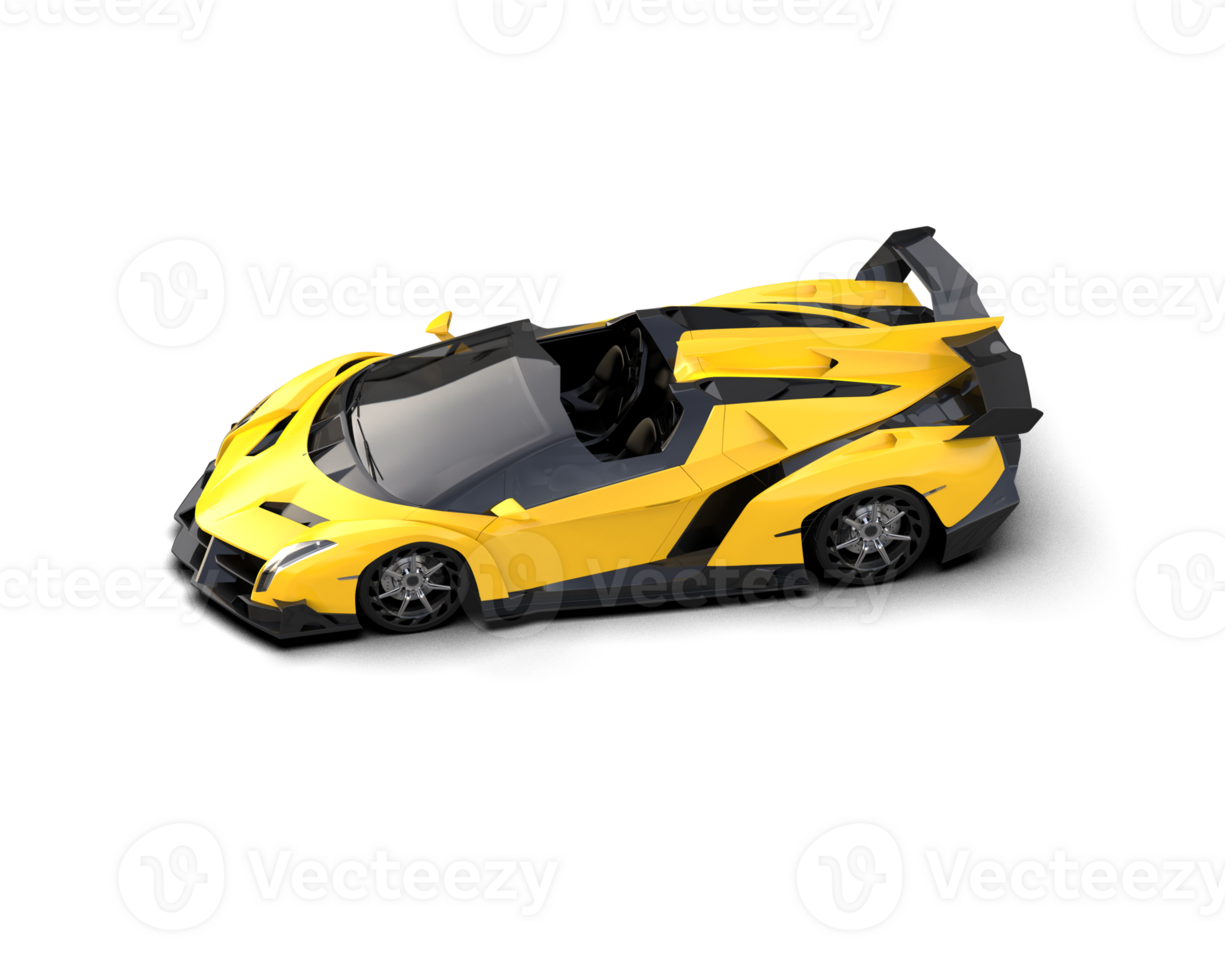 Realistic sport car isolated on background. 3d rendering - illustration png