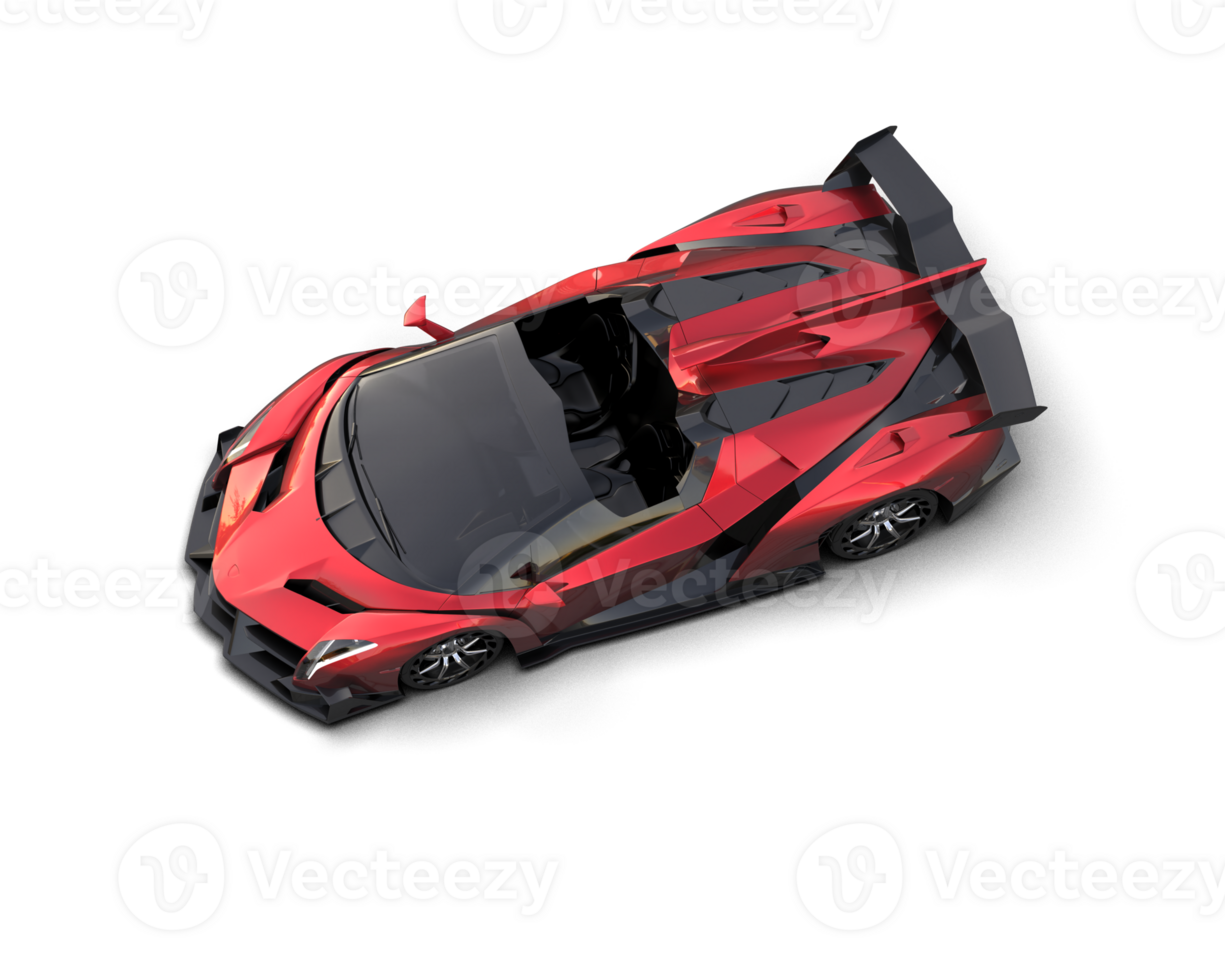 Realistic sport car isolated on background. 3d rendering - illustration png
