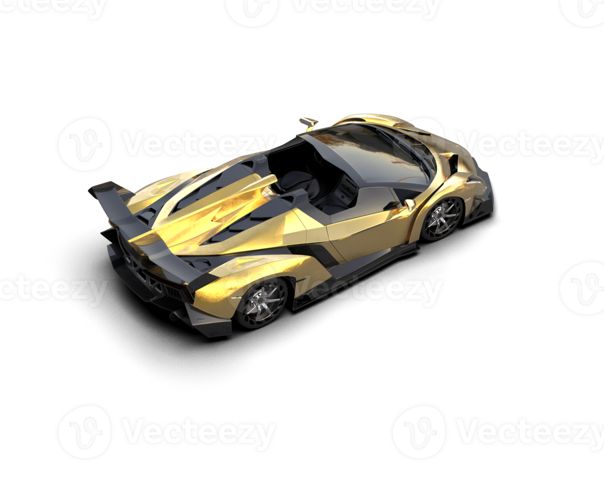 Realistic sport car isolated on background. 3d rendering - illustration png