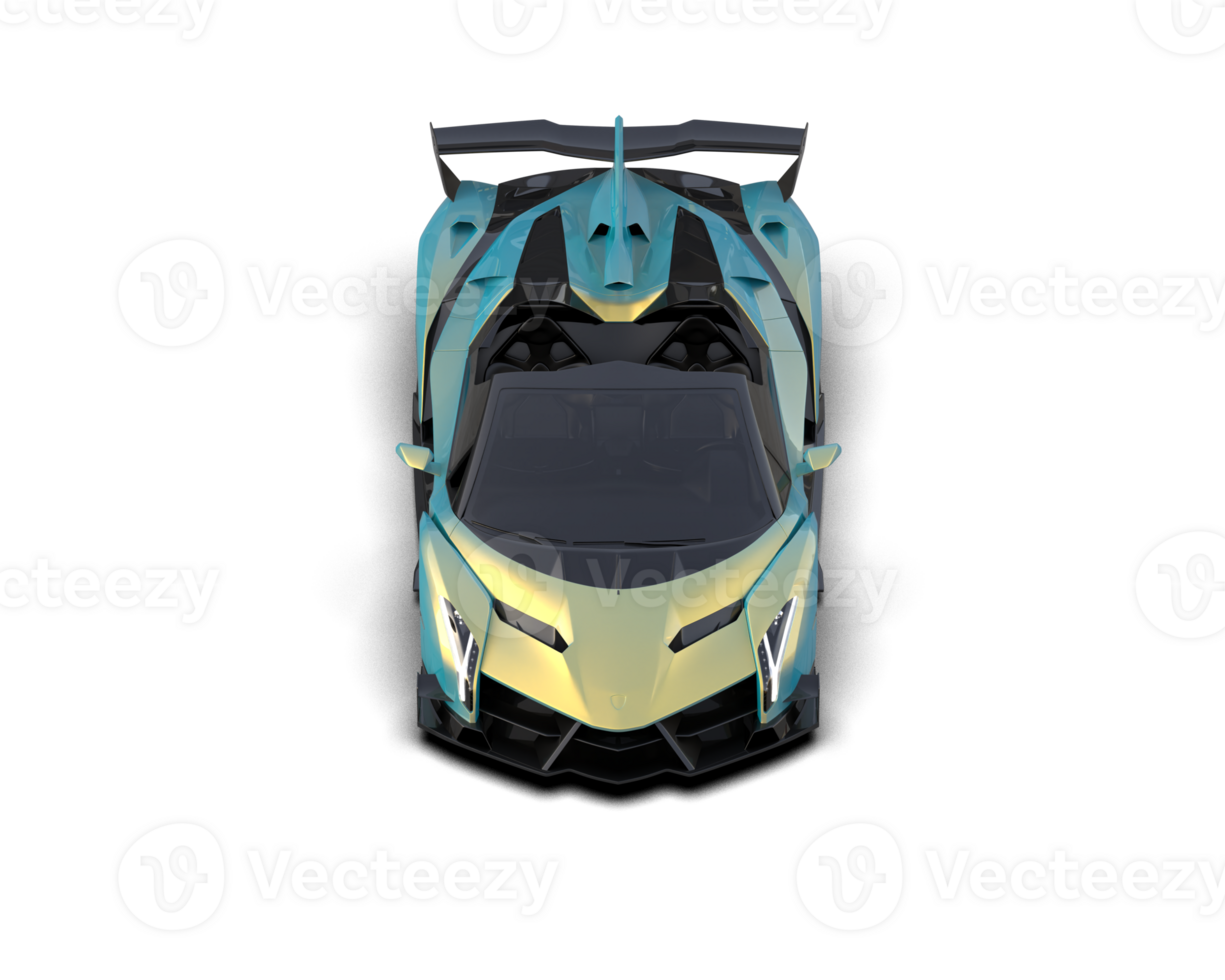 Realistic sport car isolated on background. 3d rendering - illustration png