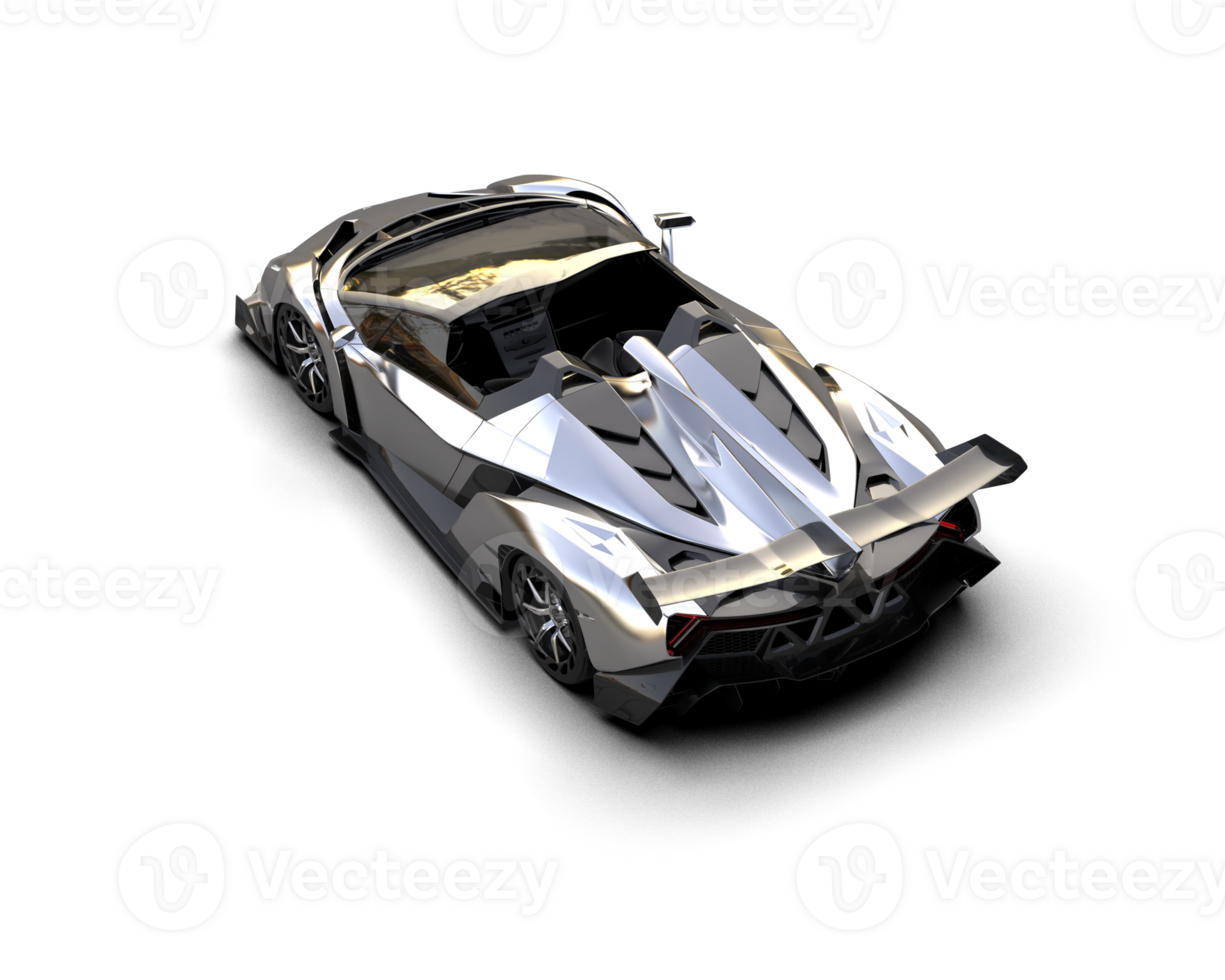 Realistic sport car isolated on background. 3d rendering - illustration png