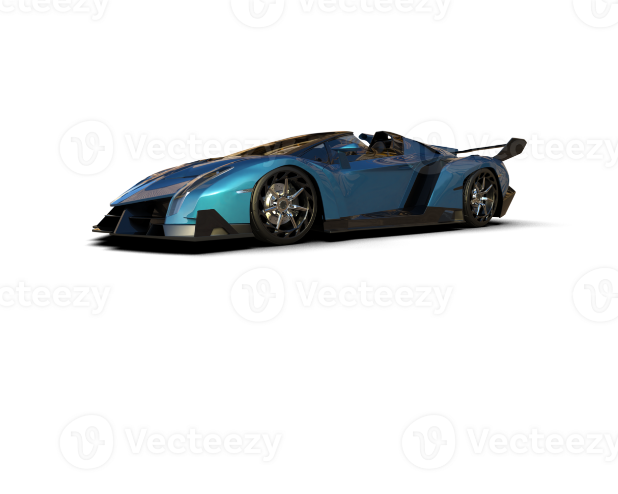 Realistic sport car isolated on background. 3d rendering - illustration png