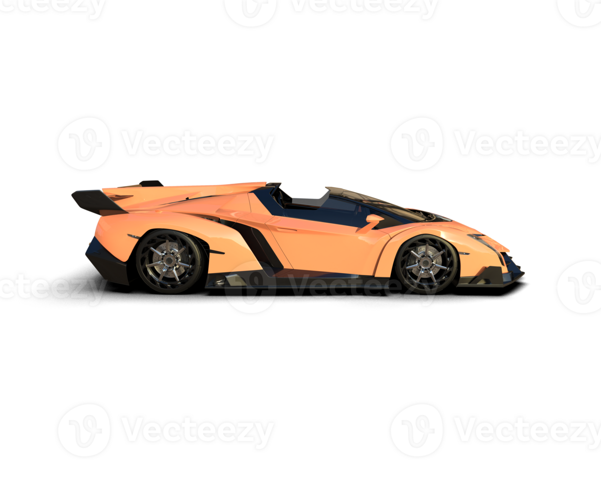 Realistic sport car isolated on background. 3d rendering - illustration png