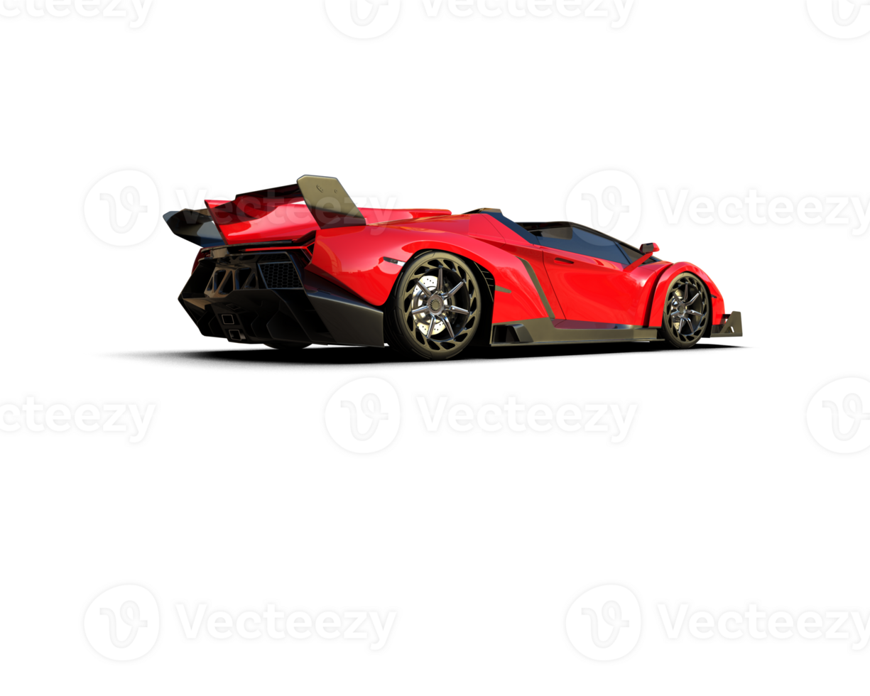 Realistic sport car isolated on background. 3d rendering - illustration png