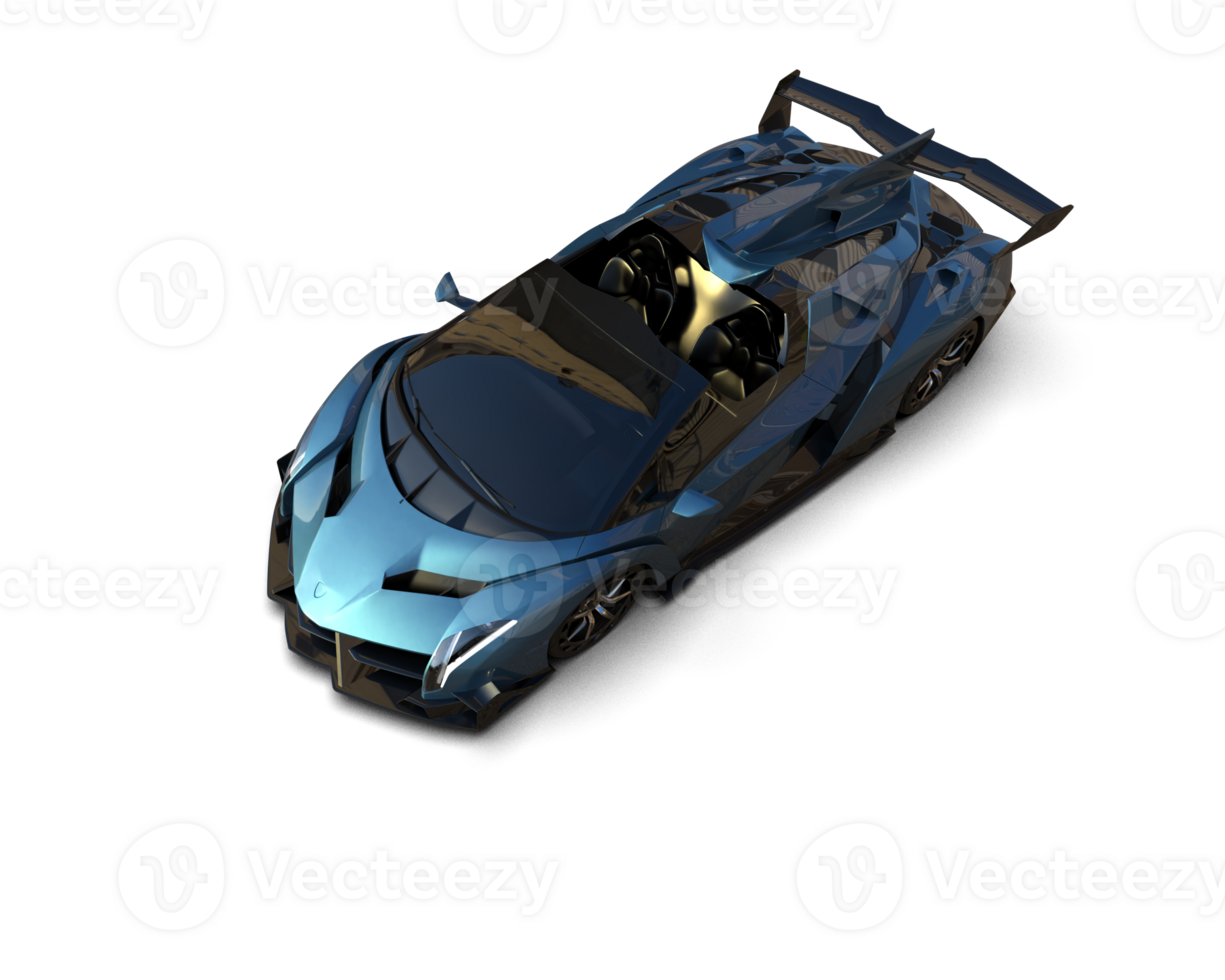 Realistic sport car isolated on background. 3d rendering - illustration png