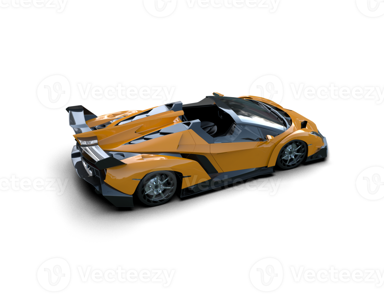 Realistic sport car isolated on background. 3d rendering - illustration png