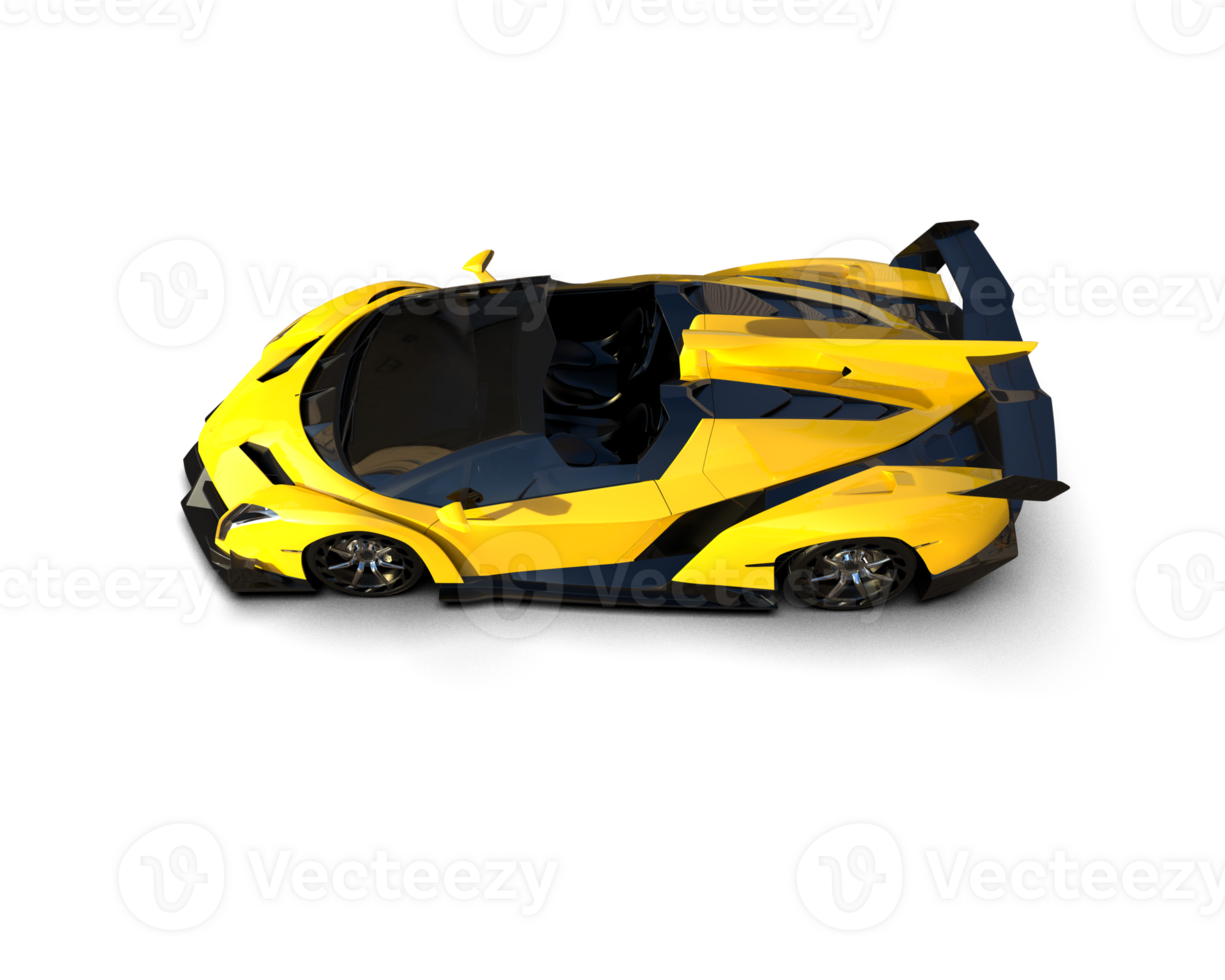 Realistic sport car isolated on background. 3d rendering - illustration png