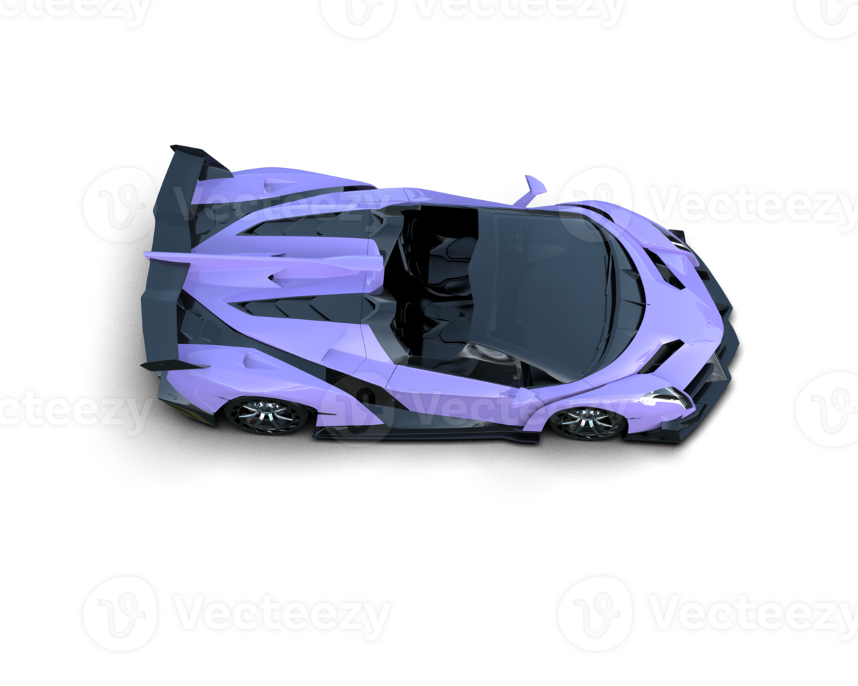 Realistic sport car isolated on background. 3d rendering - illustration png