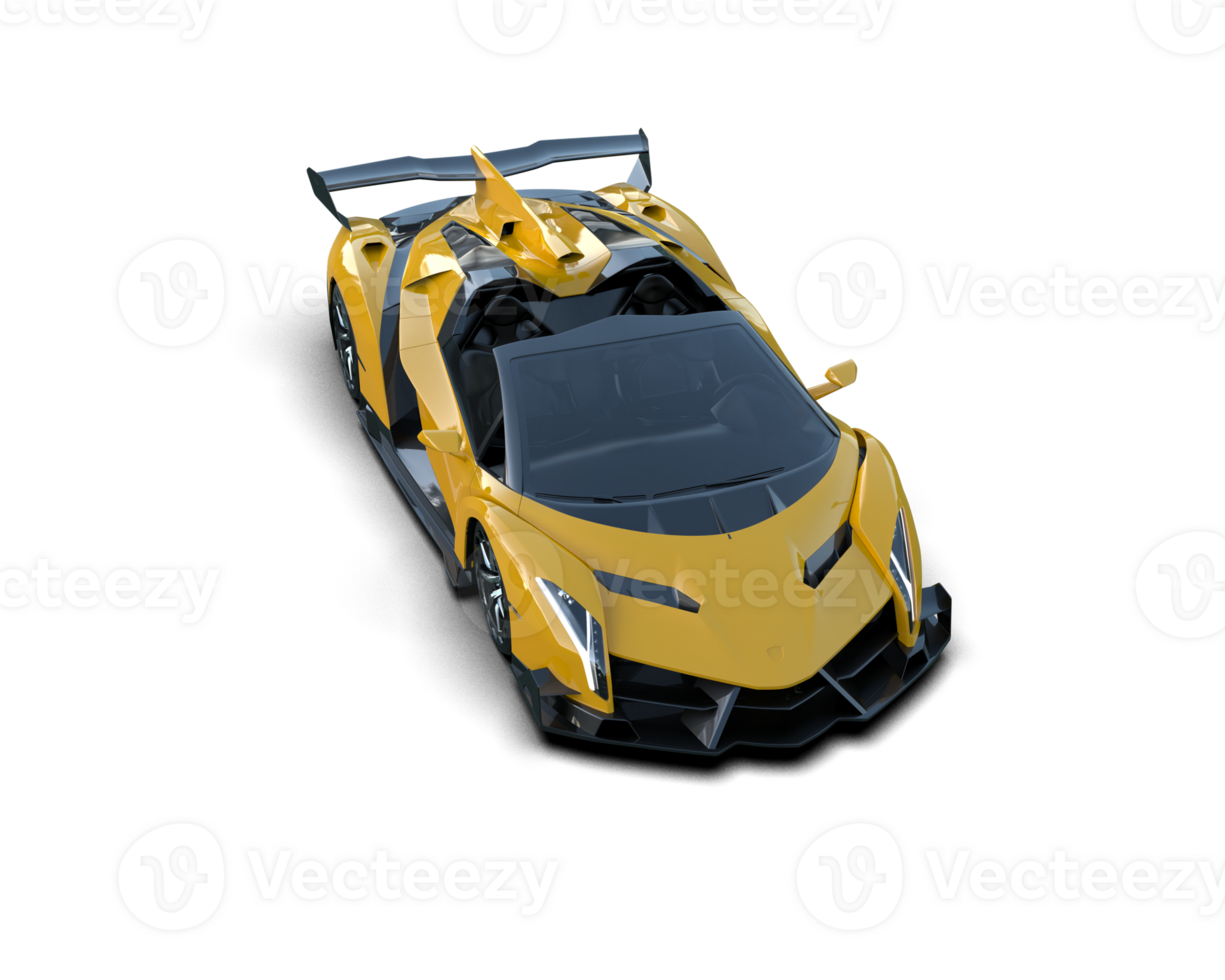 Realistic sport car isolated on background. 3d rendering - illustration png