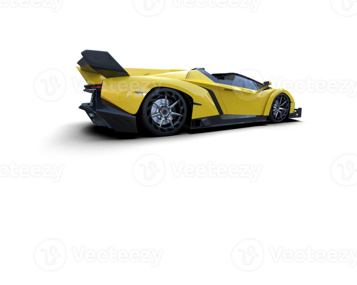 Realistic sport car isolated on background. 3d rendering - illustration png