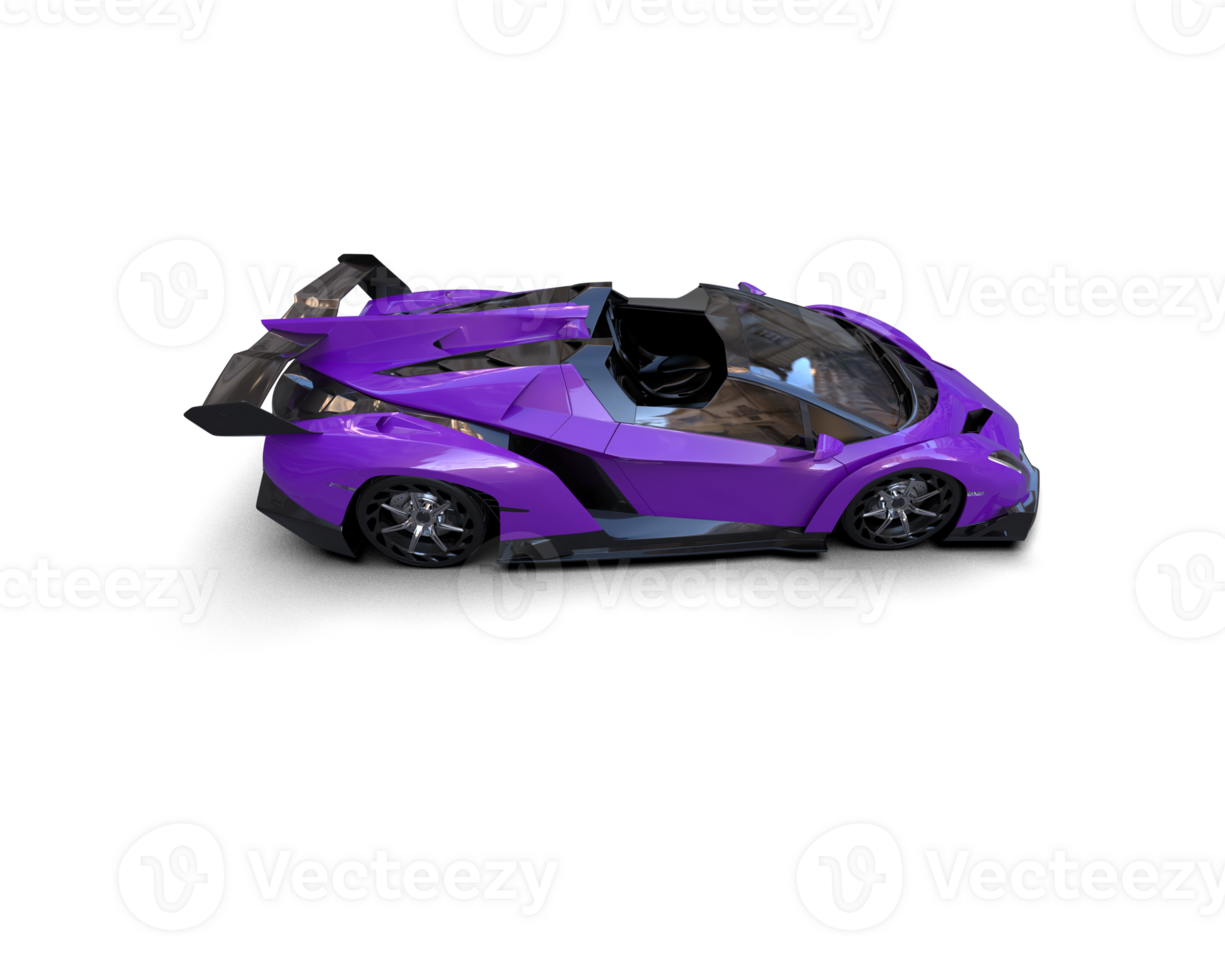 Realistic sport car isolated on background. 3d rendering - illustration png