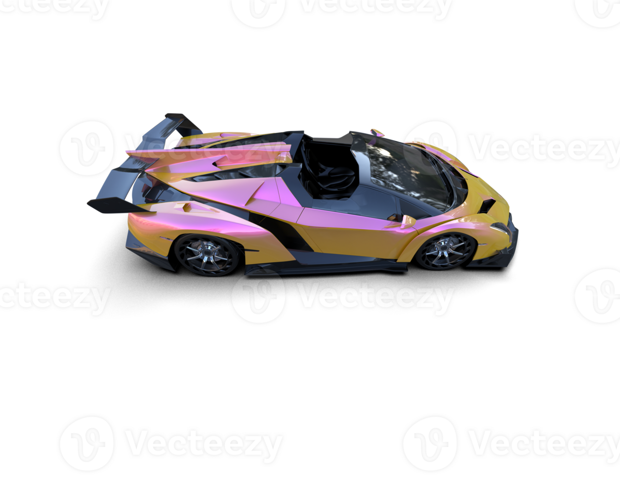 Realistic sport car isolated on background. 3d rendering - illustration png