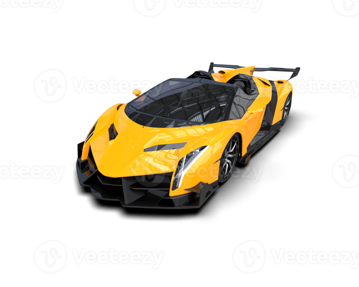 Realistic sport car isolated on background. 3d rendering - illustration png
