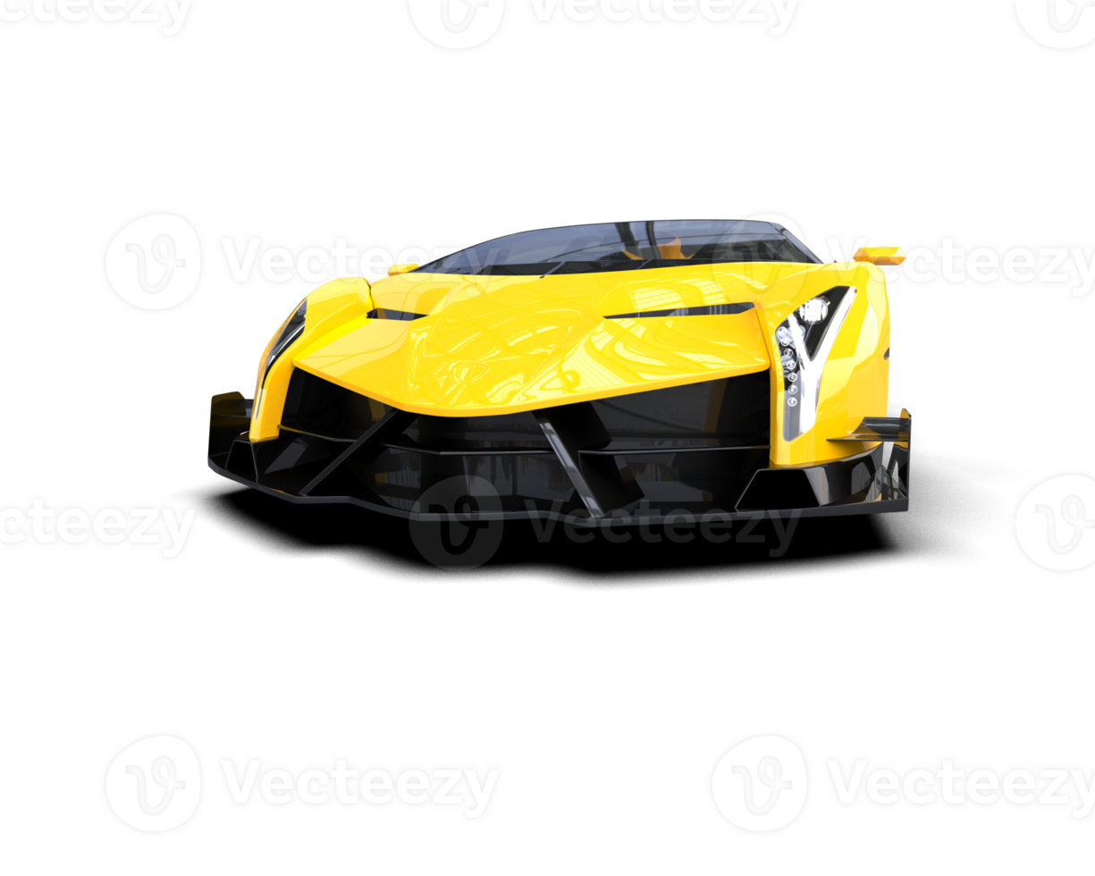 Realistic sport car isolated on background. 3d rendering - illustration png