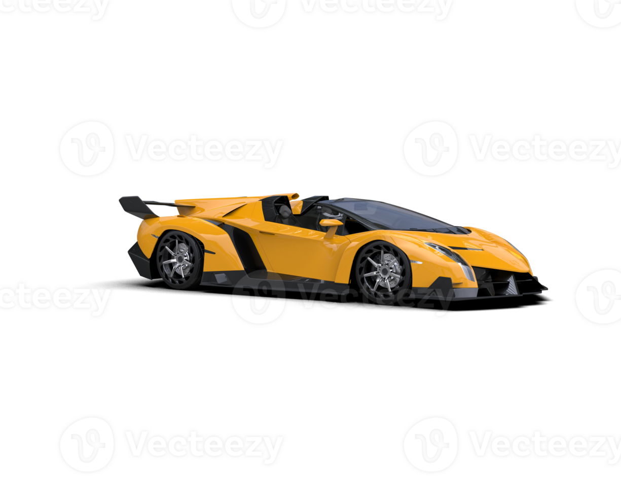 Realistic sport car isolated on background. 3d rendering - illustration png