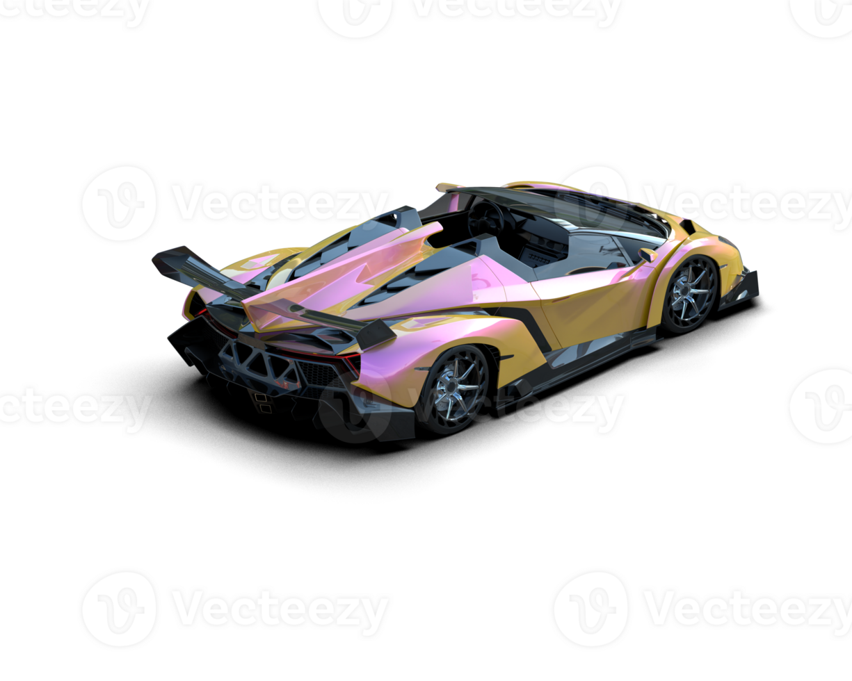 Realistic sport car isolated on background. 3d rendering - illustration png
