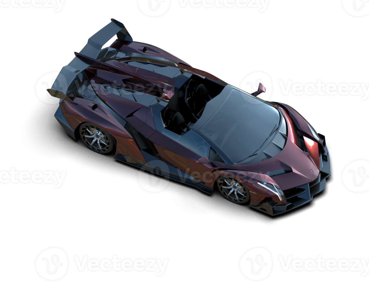 Realistic sport car isolated on background. 3d rendering - illustration png
