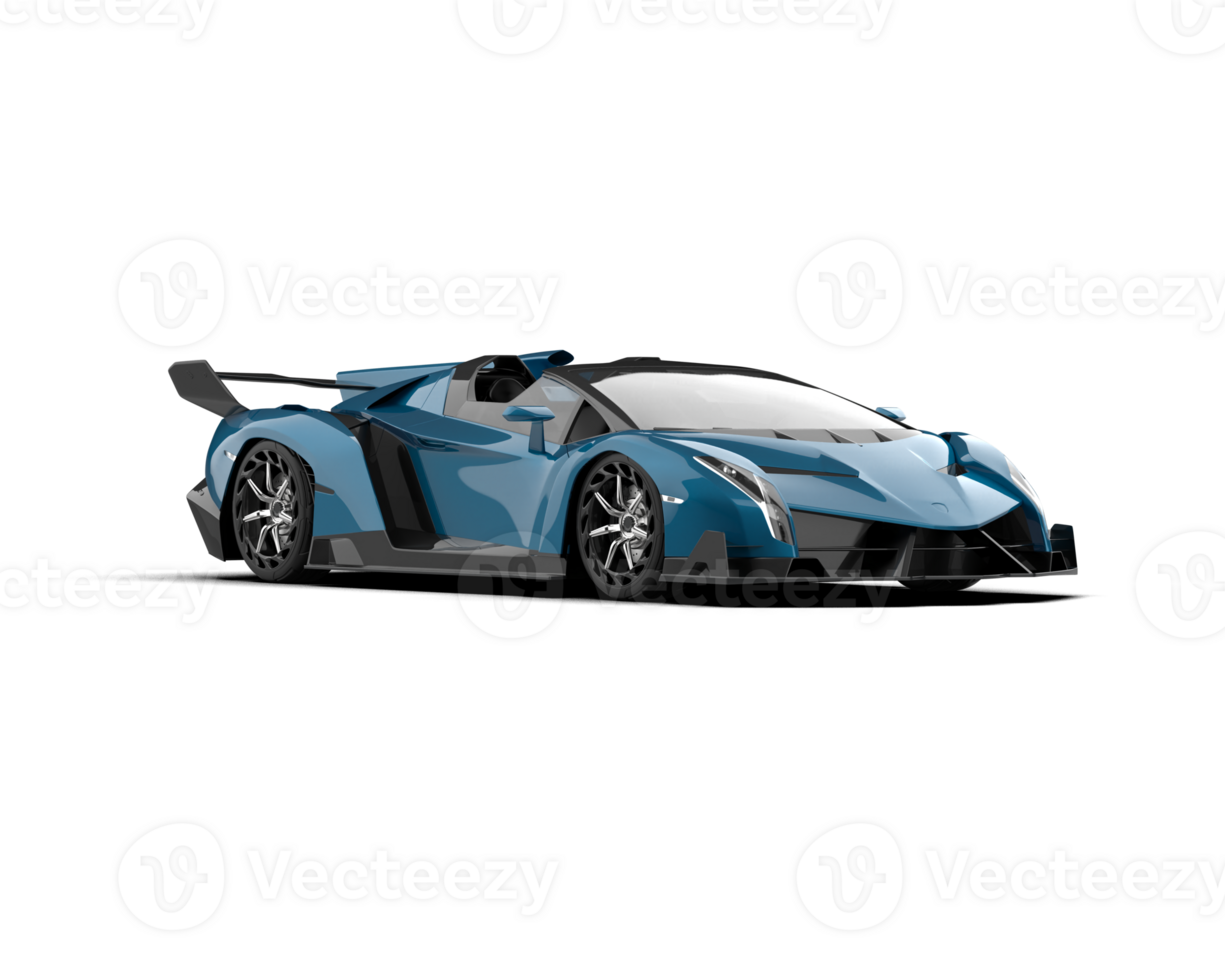 Realistic sport car isolated on background. 3d rendering - illustration png