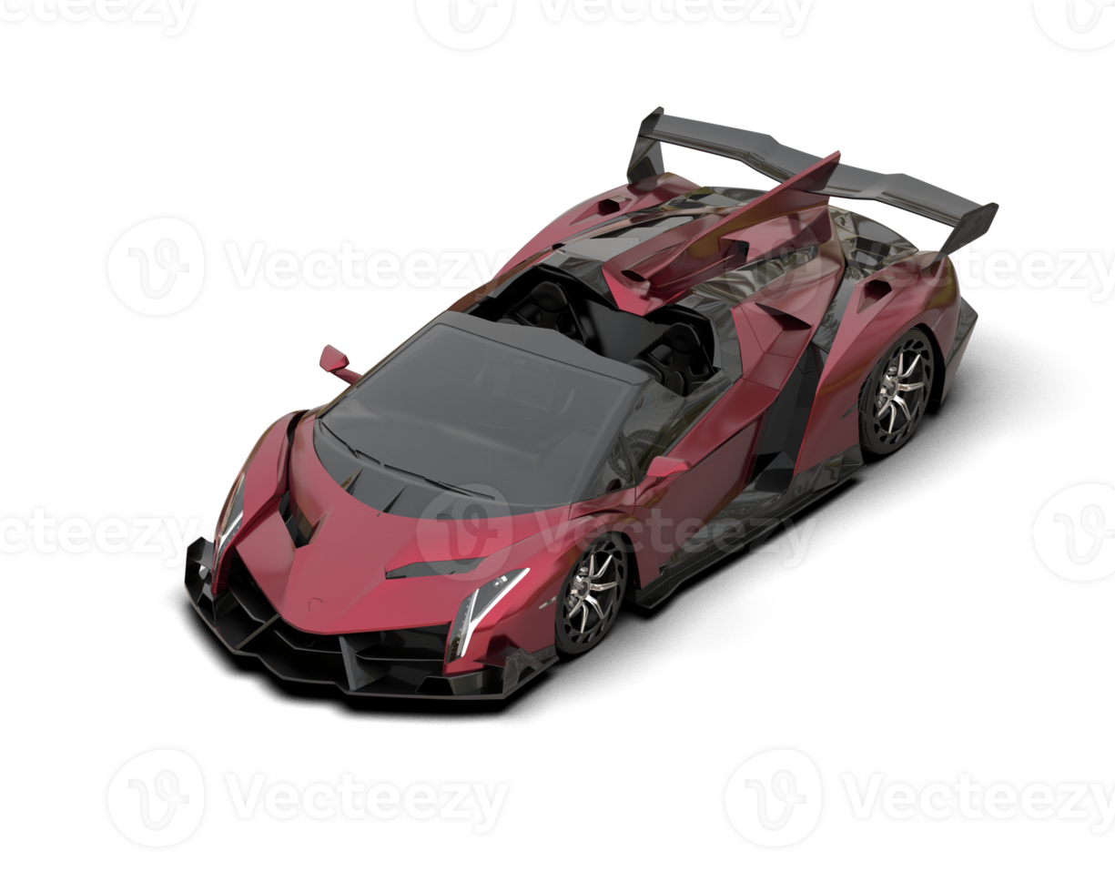 Realistic sport car isolated on background. 3d rendering - illustration png