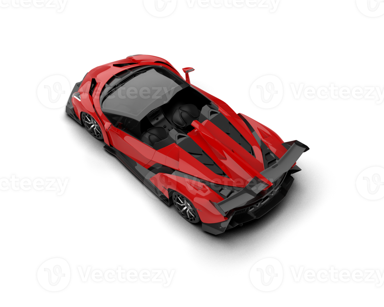 Realistic sport car isolated on background. 3d rendering - illustration png