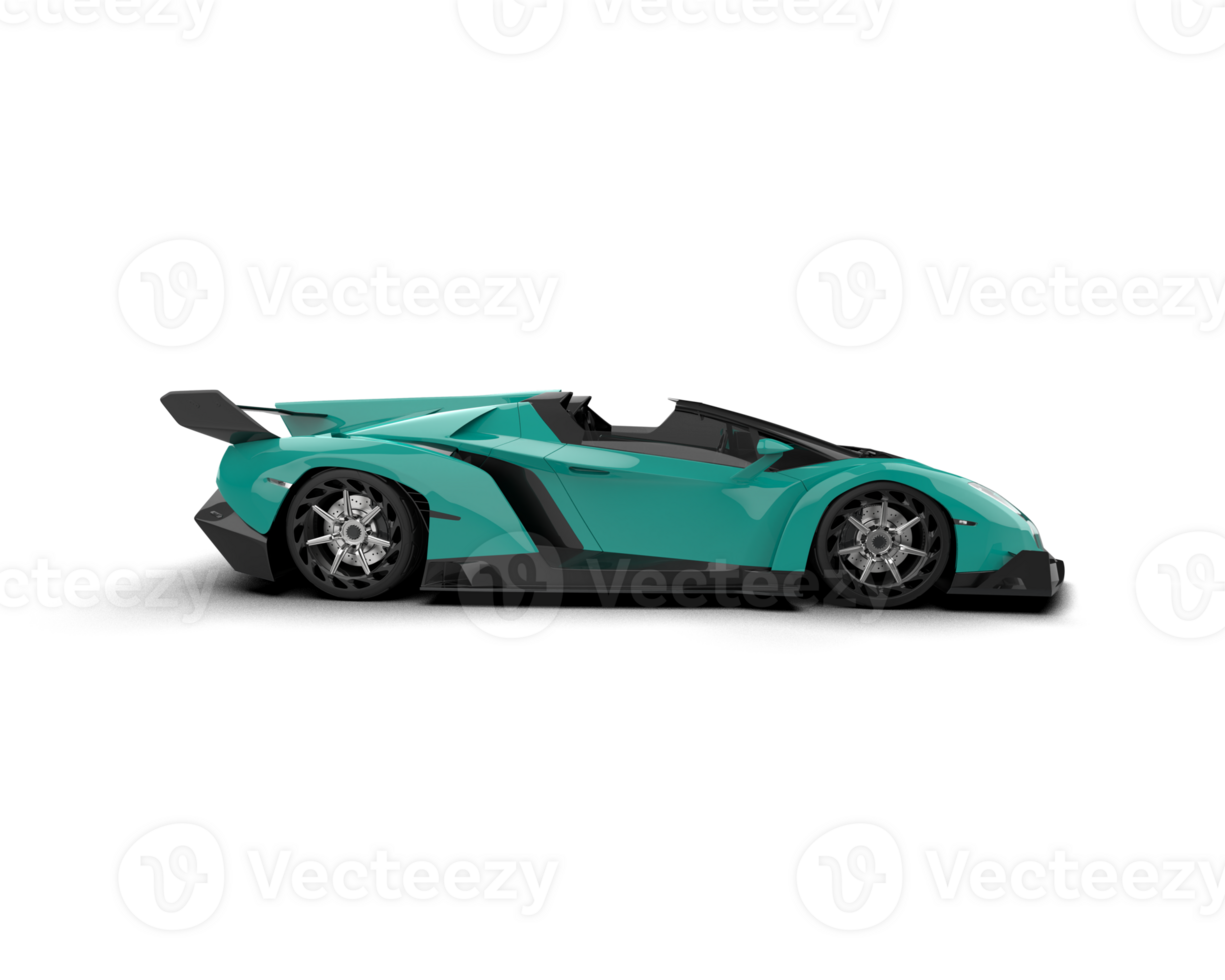Realistic sport car isolated on background. 3d rendering - illustration png