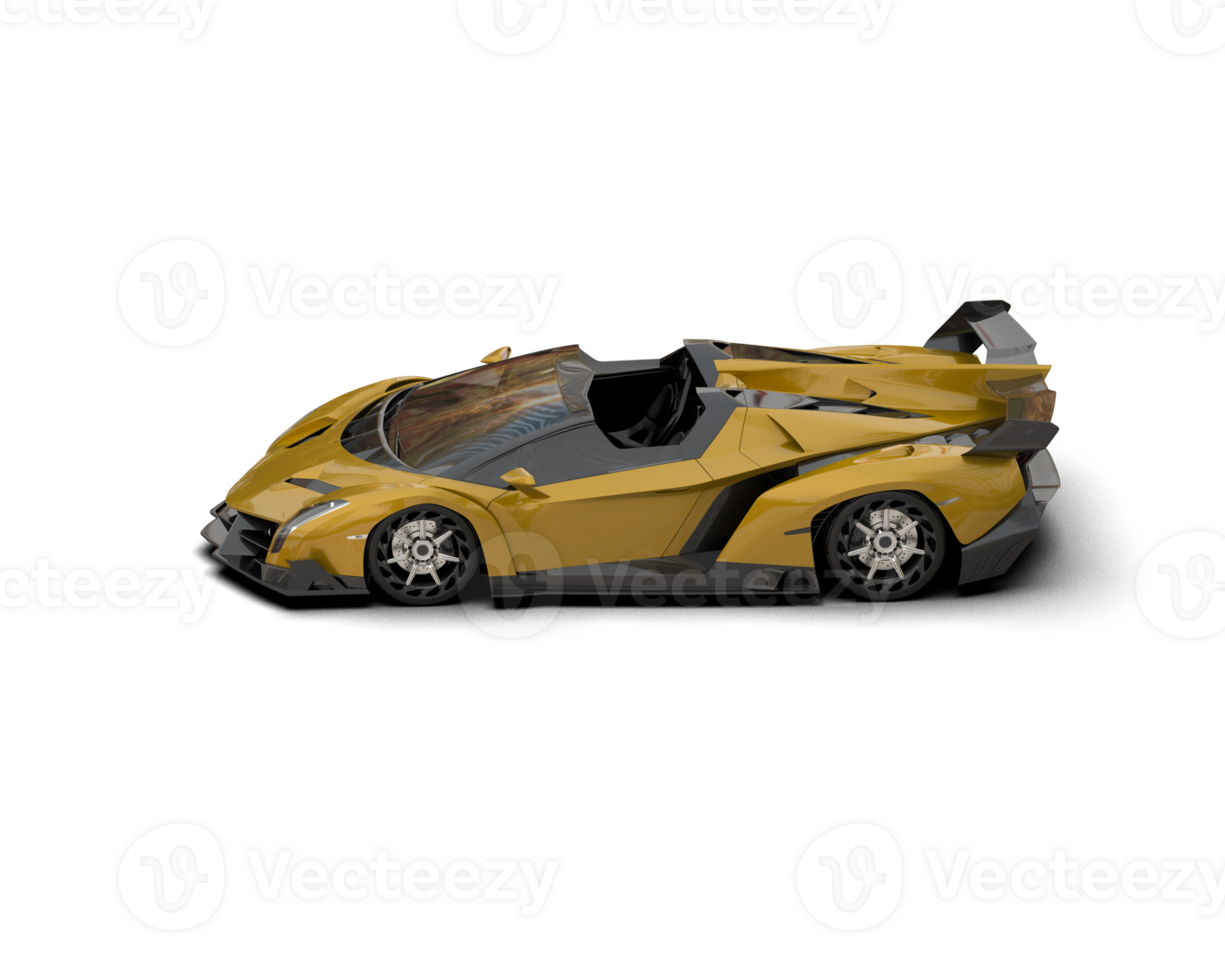 Realistic sport car isolated on background. 3d rendering - illustration png