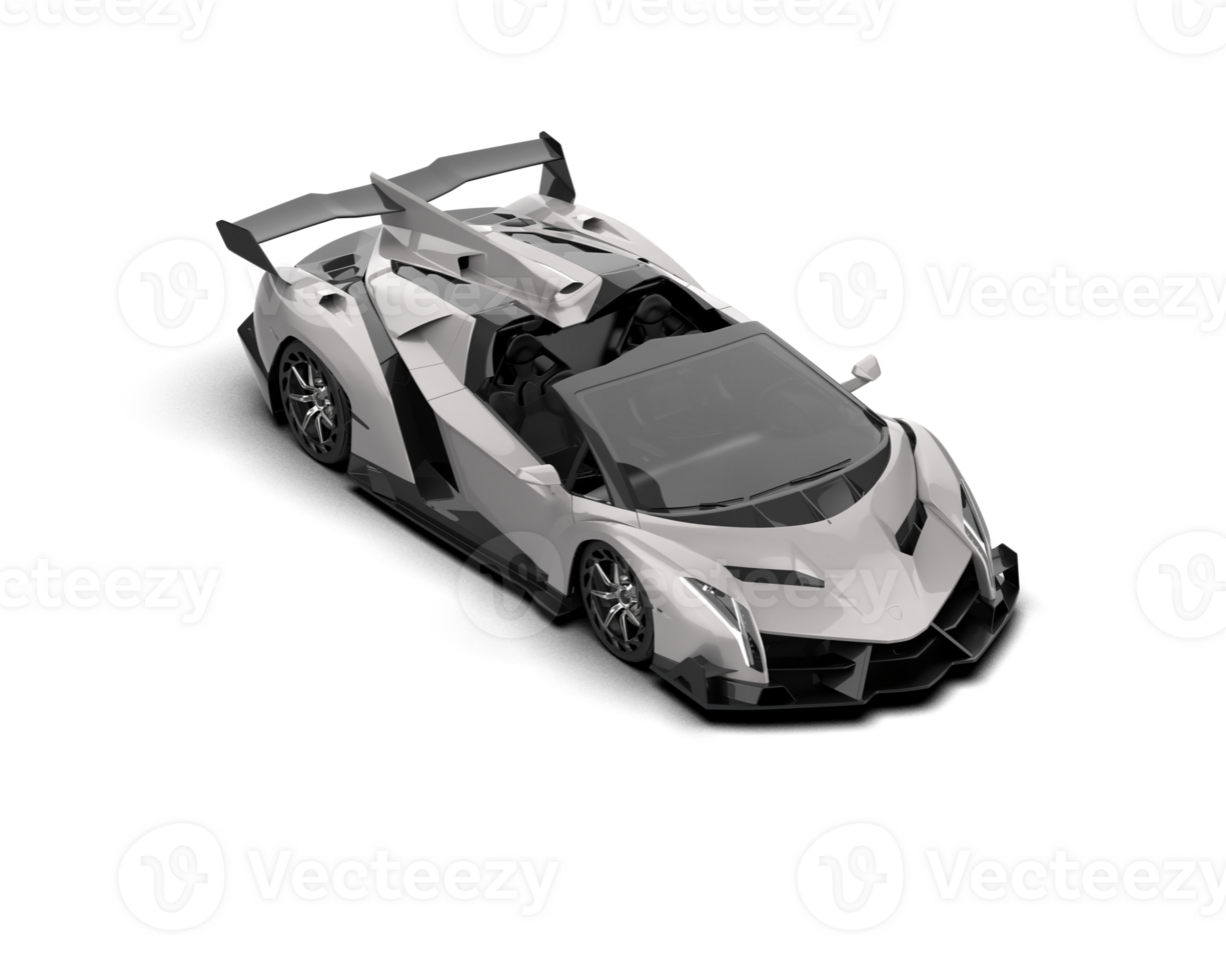 Realistic sport car isolated on background. 3d rendering - illustration png