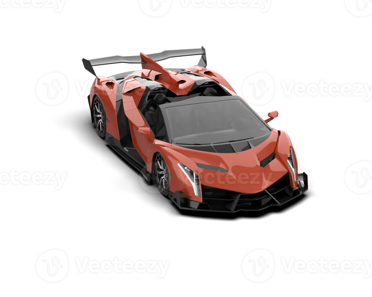 Realistic sport car isolated on background. 3d rendering - illustration png