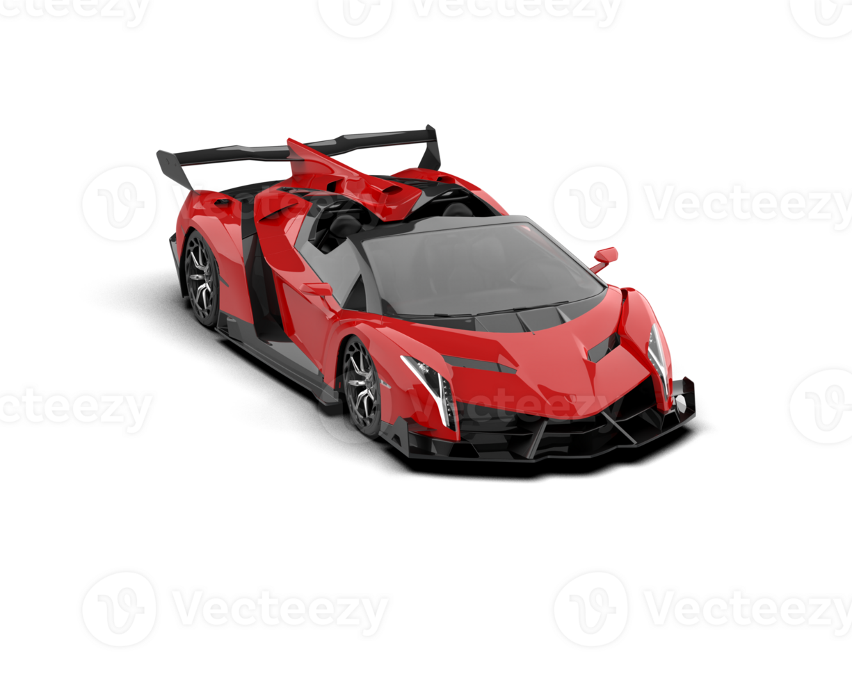 Realistic sport car isolated on background. 3d rendering - illustration png