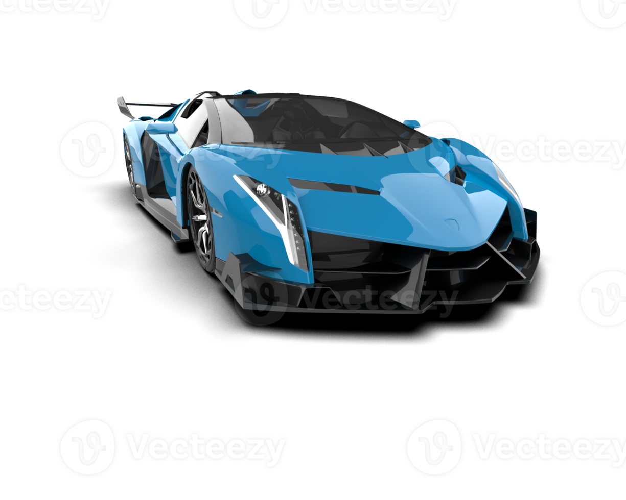 Realistic sport car isolated on background. 3d rendering - illustration png