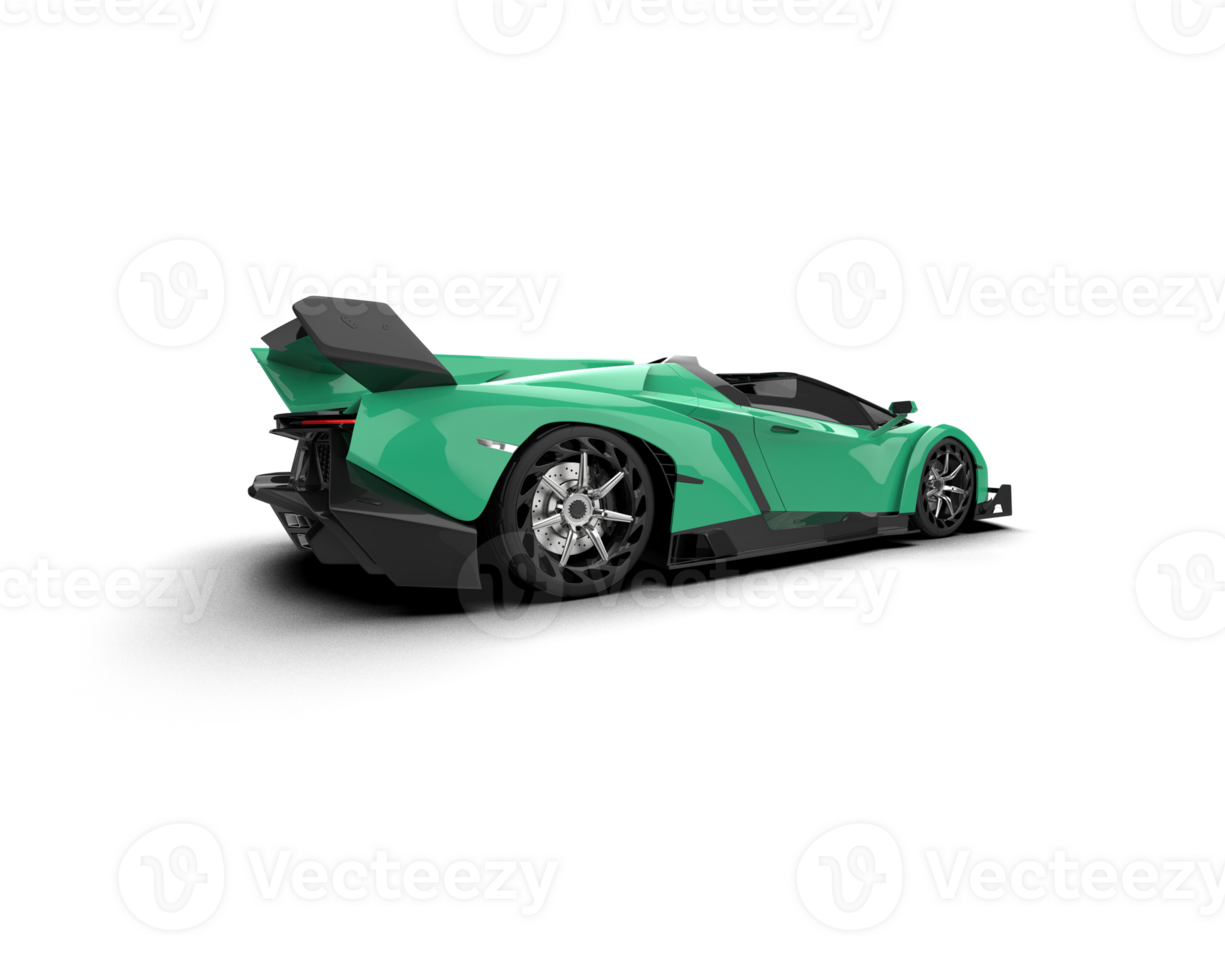 Realistic sport car isolated on background. 3d rendering - illustration png