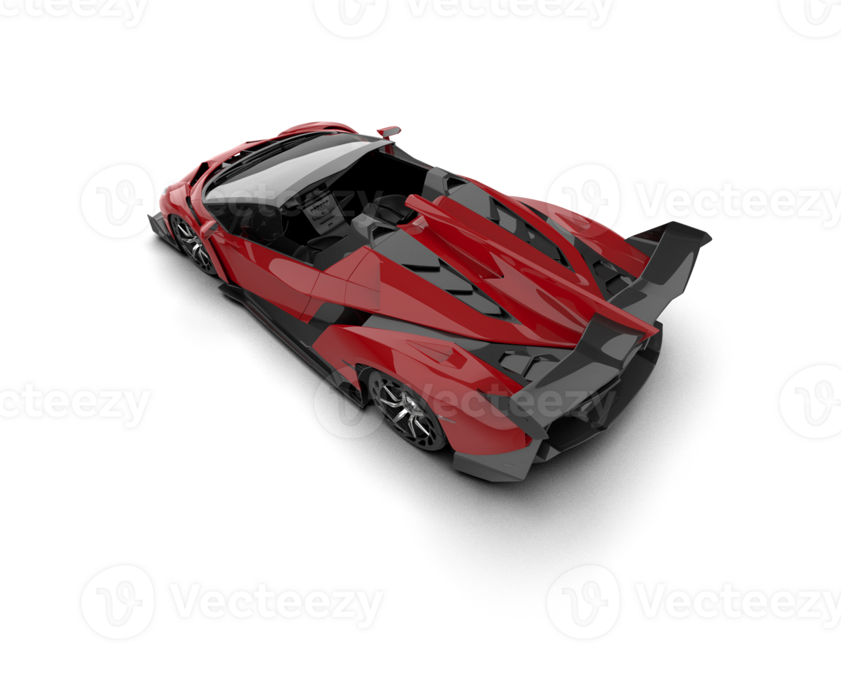 Realistic sport car isolated on background. 3d rendering - illustration png