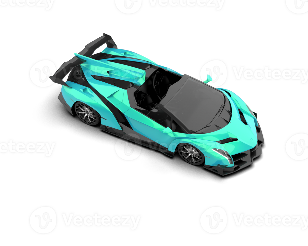 Realistic sport car isolated on background. 3d rendering - illustration png