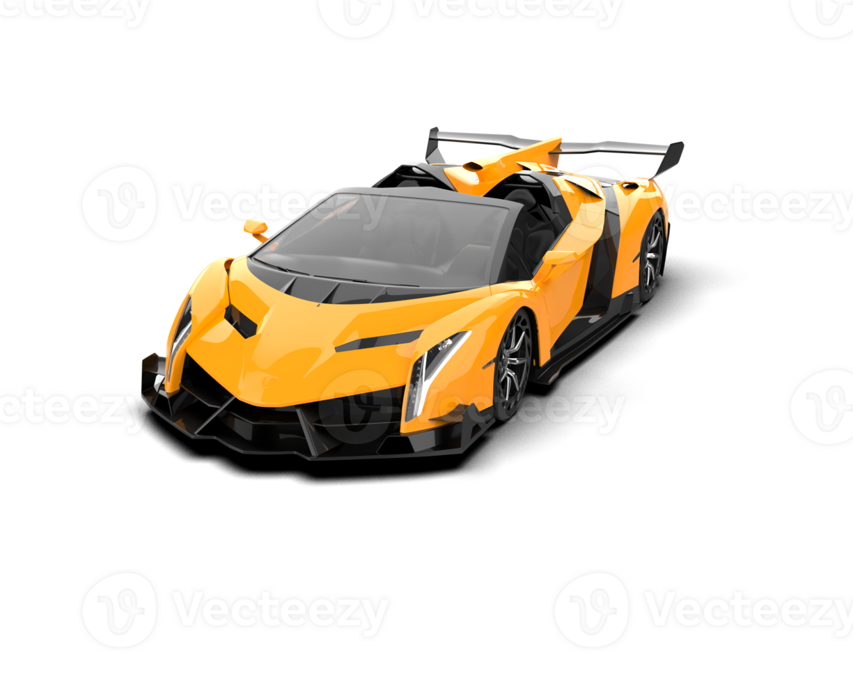 Realistic sport car isolated on background. 3d rendering - illustration png