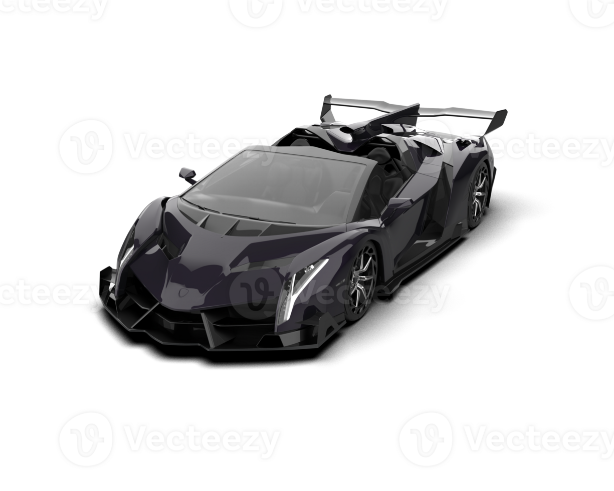 Realistic sport car isolated on background. 3d rendering - illustration png