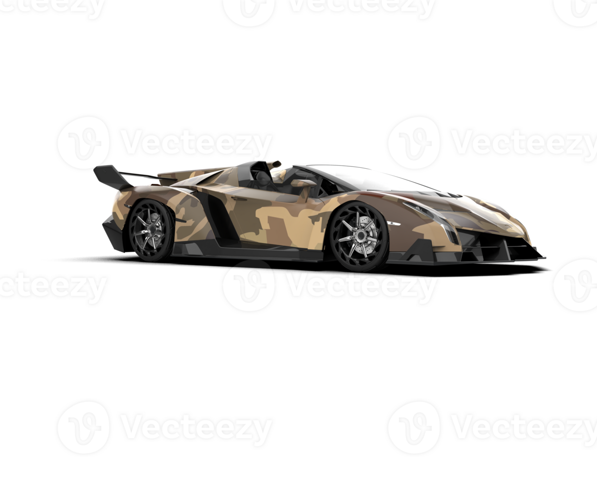 Realistic sport car isolated on background. 3d rendering - illustration png