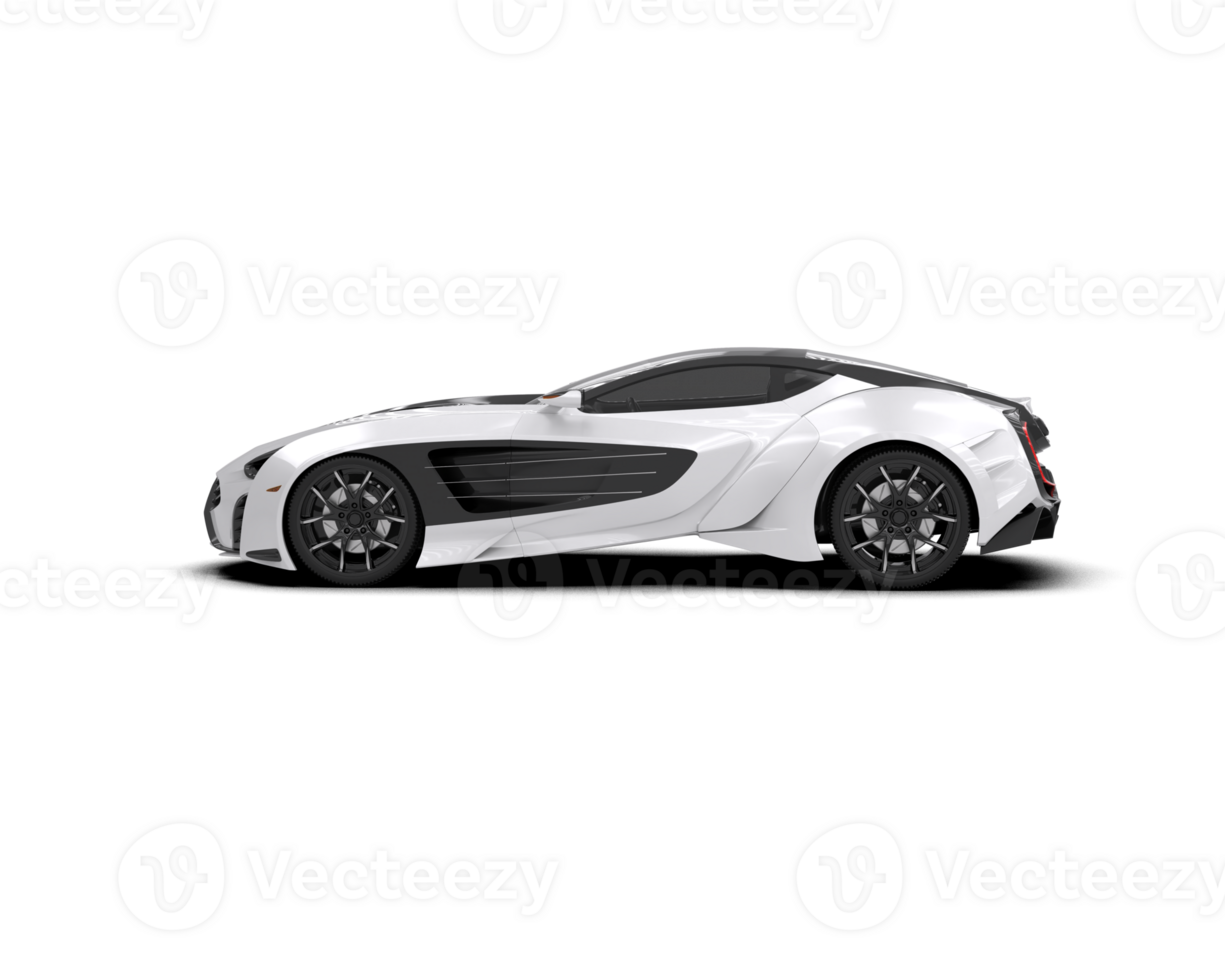 Realistic sport car isolated on background. 3d rendering - illustration png