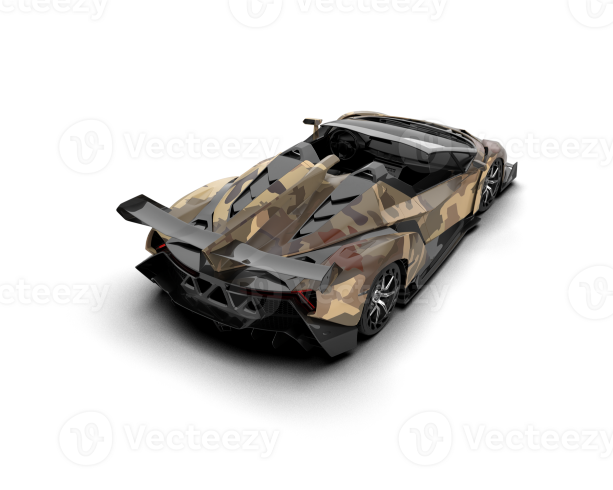 Realistic sport car isolated on background. 3d rendering - illustration png