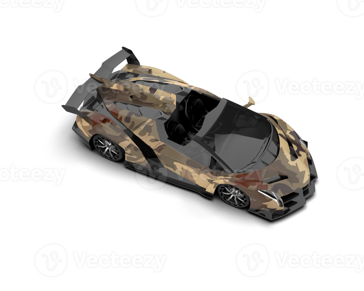 Realistic sport car isolated on background. 3d rendering - illustration png