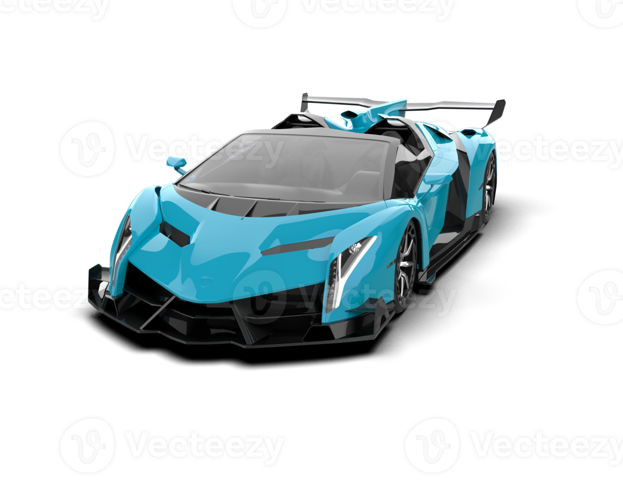 Realistic sport car isolated on background. 3d rendering - illustration png