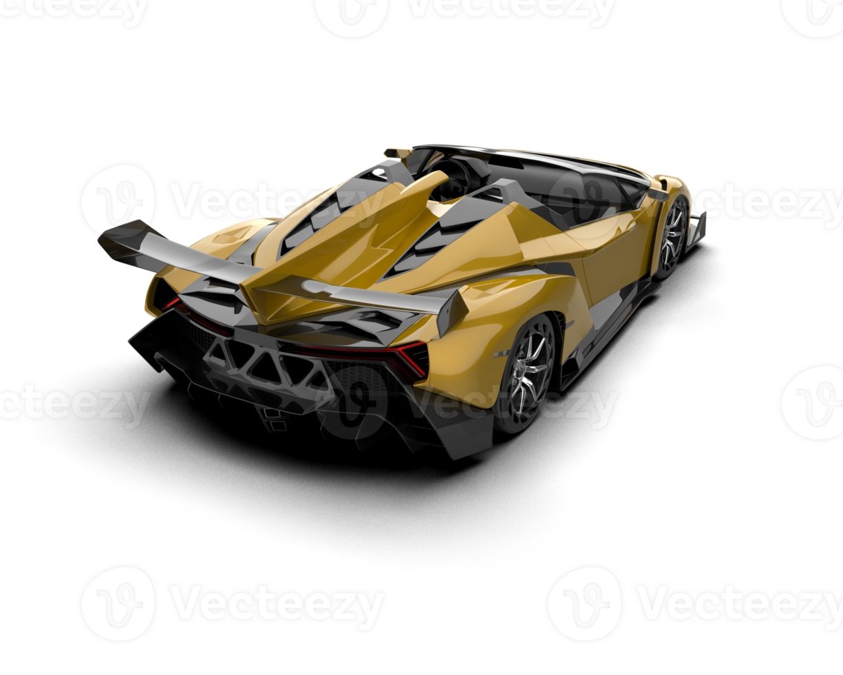 Realistic sport car isolated on background. 3d rendering - illustration png