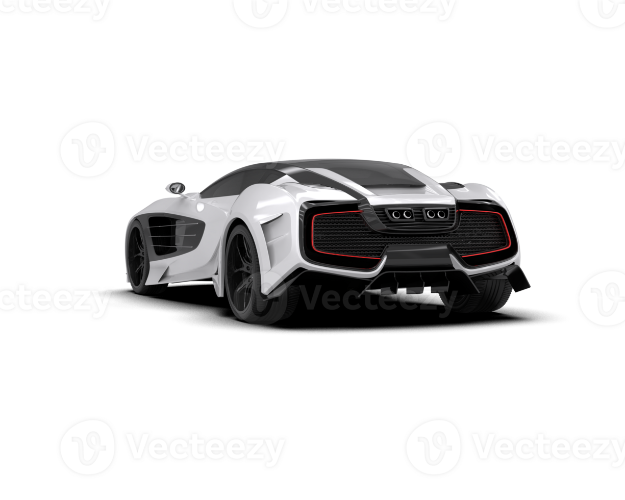 Realistic sport car isolated on background. 3d rendering - illustration png