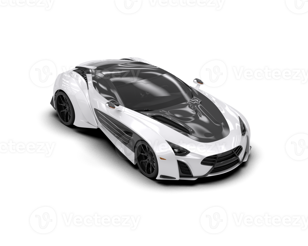 Realistic sport car isolated on background. 3d rendering - illustration png