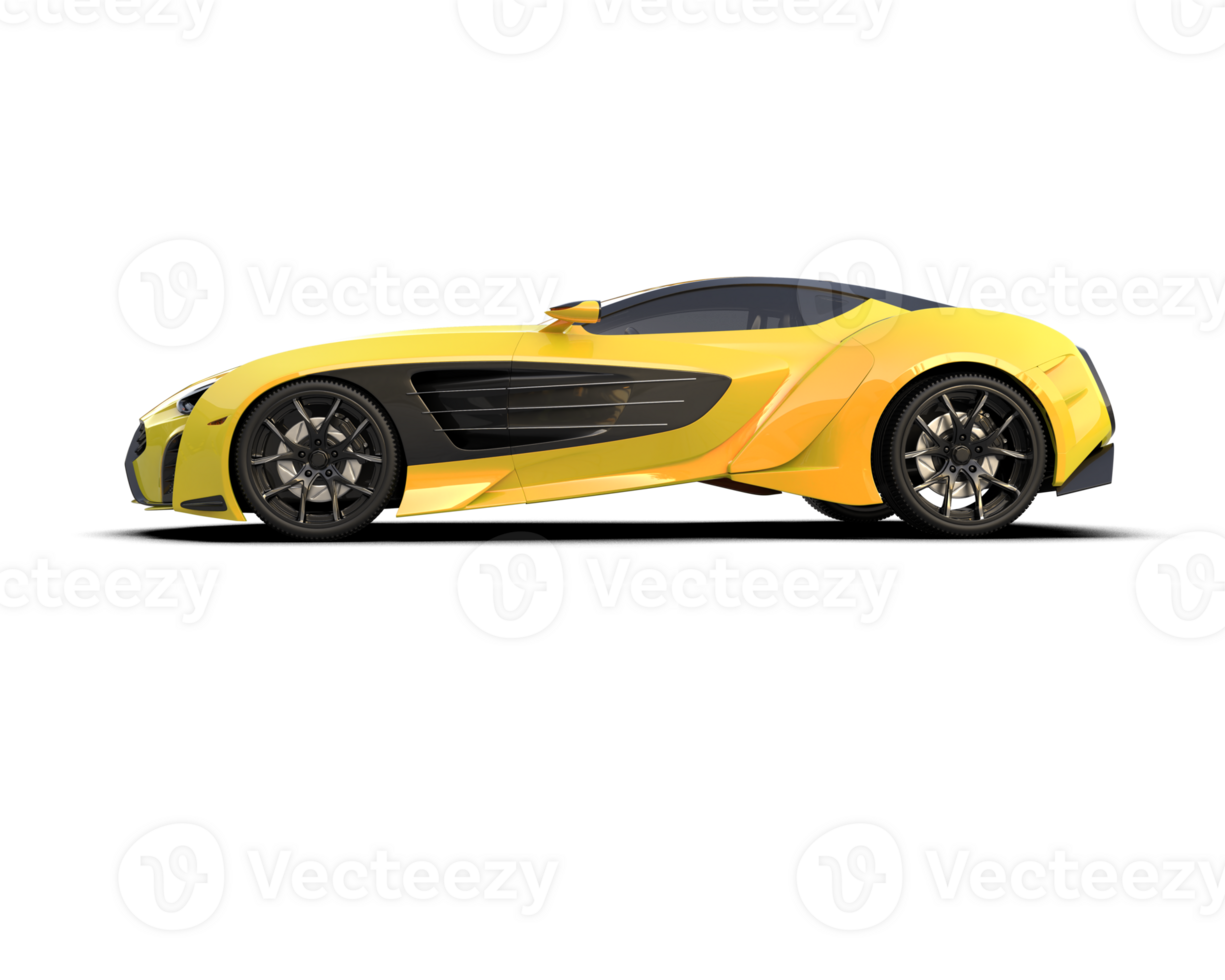 Realistic sport car isolated on background. 3d rendering - illustration png