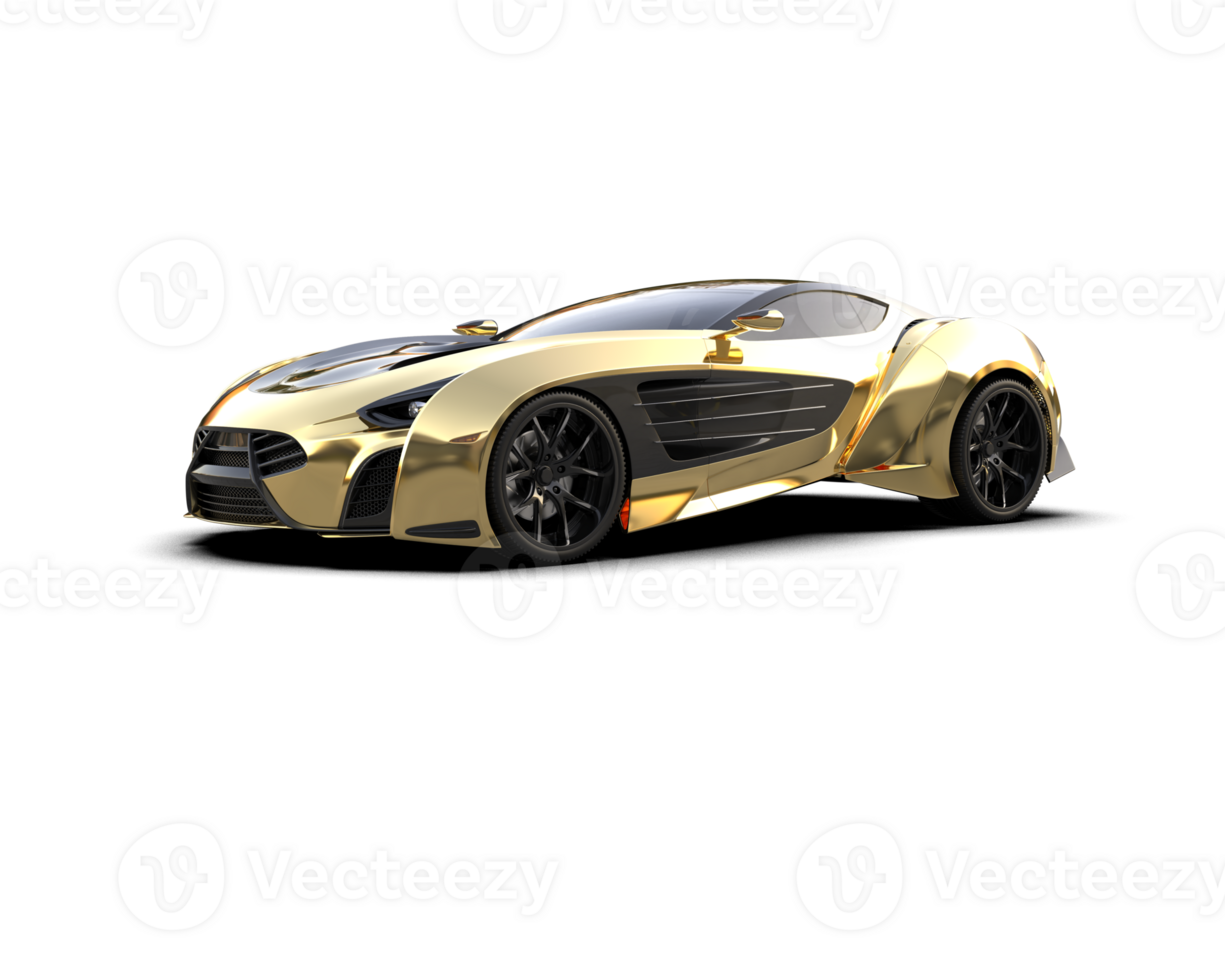 Realistic sport car isolated on background. 3d rendering - illustration png