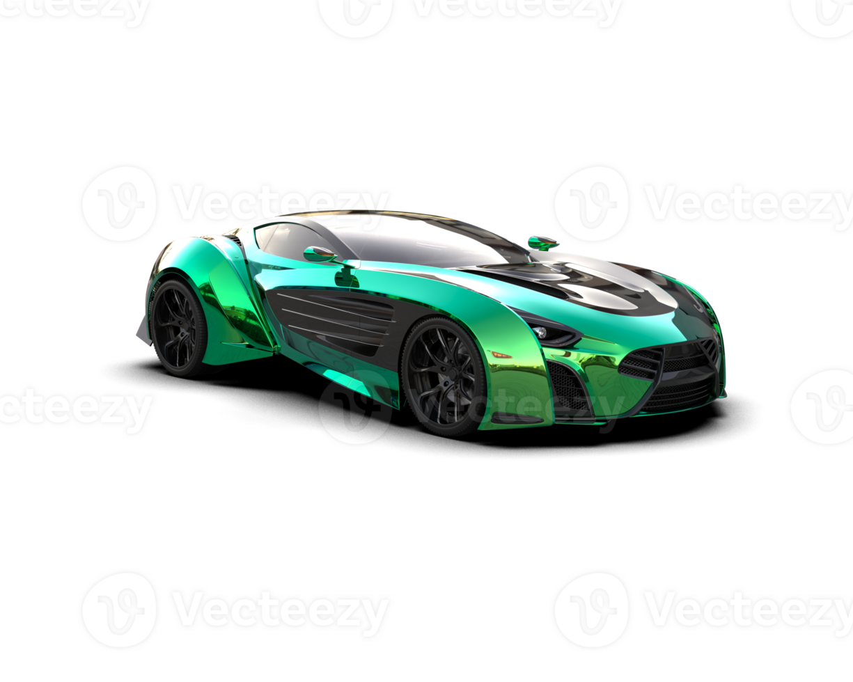 Realistic sport car isolated on background. 3d rendering - illustration png