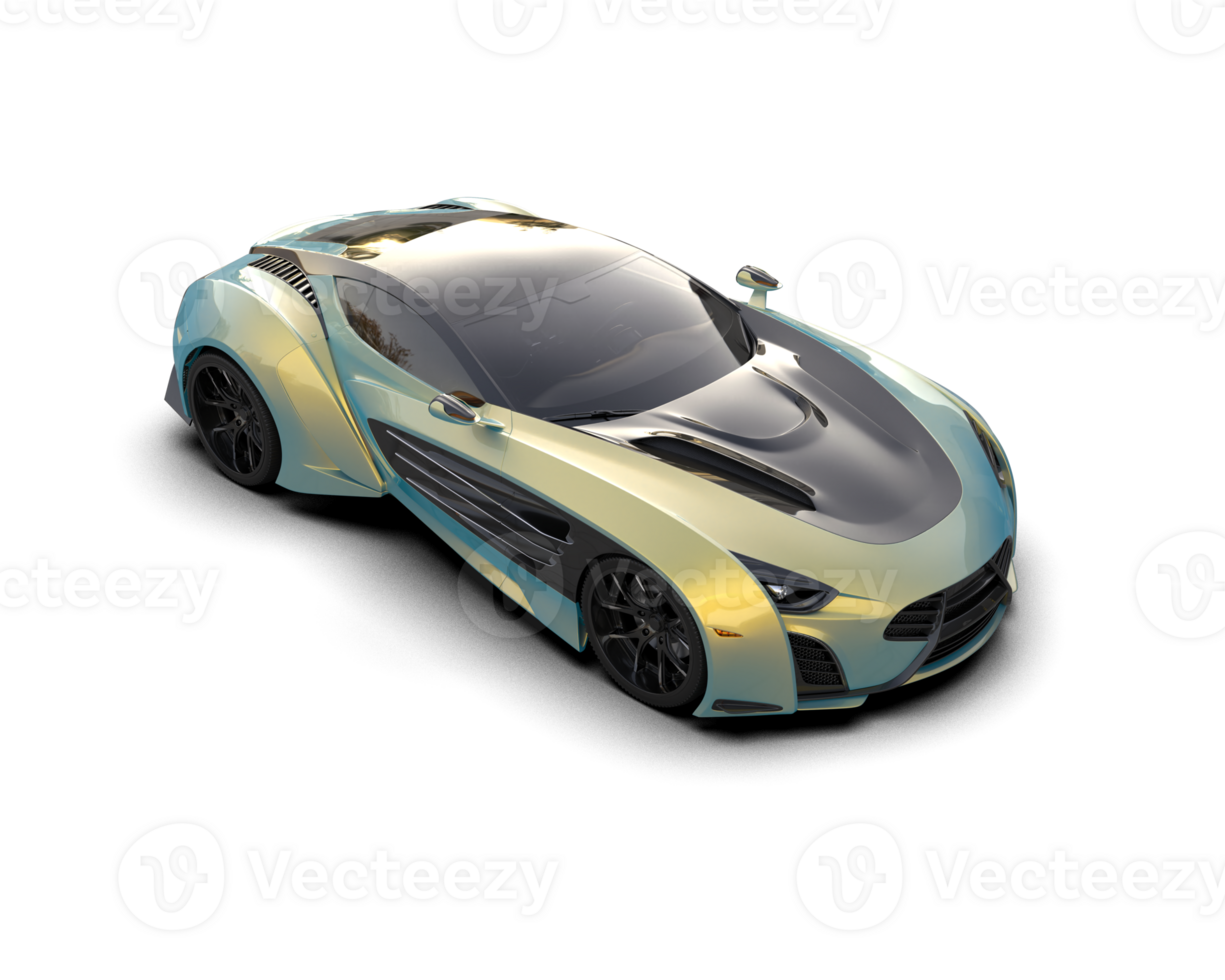 Realistic sport car isolated on background. 3d rendering - illustration png