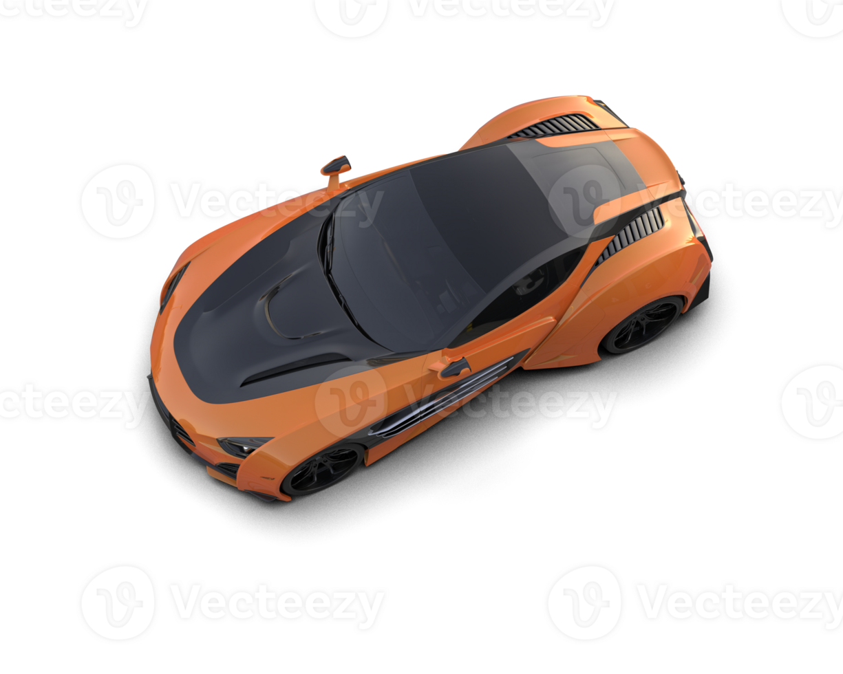 Realistic sport car isolated on background. 3d rendering - illustration png